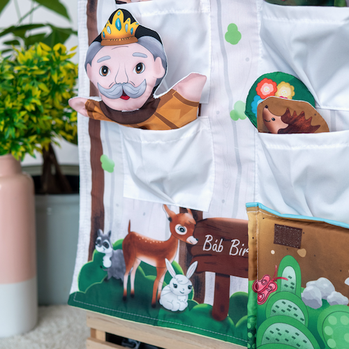 Textil bábtartó