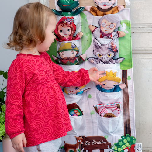 Textil bábtartó