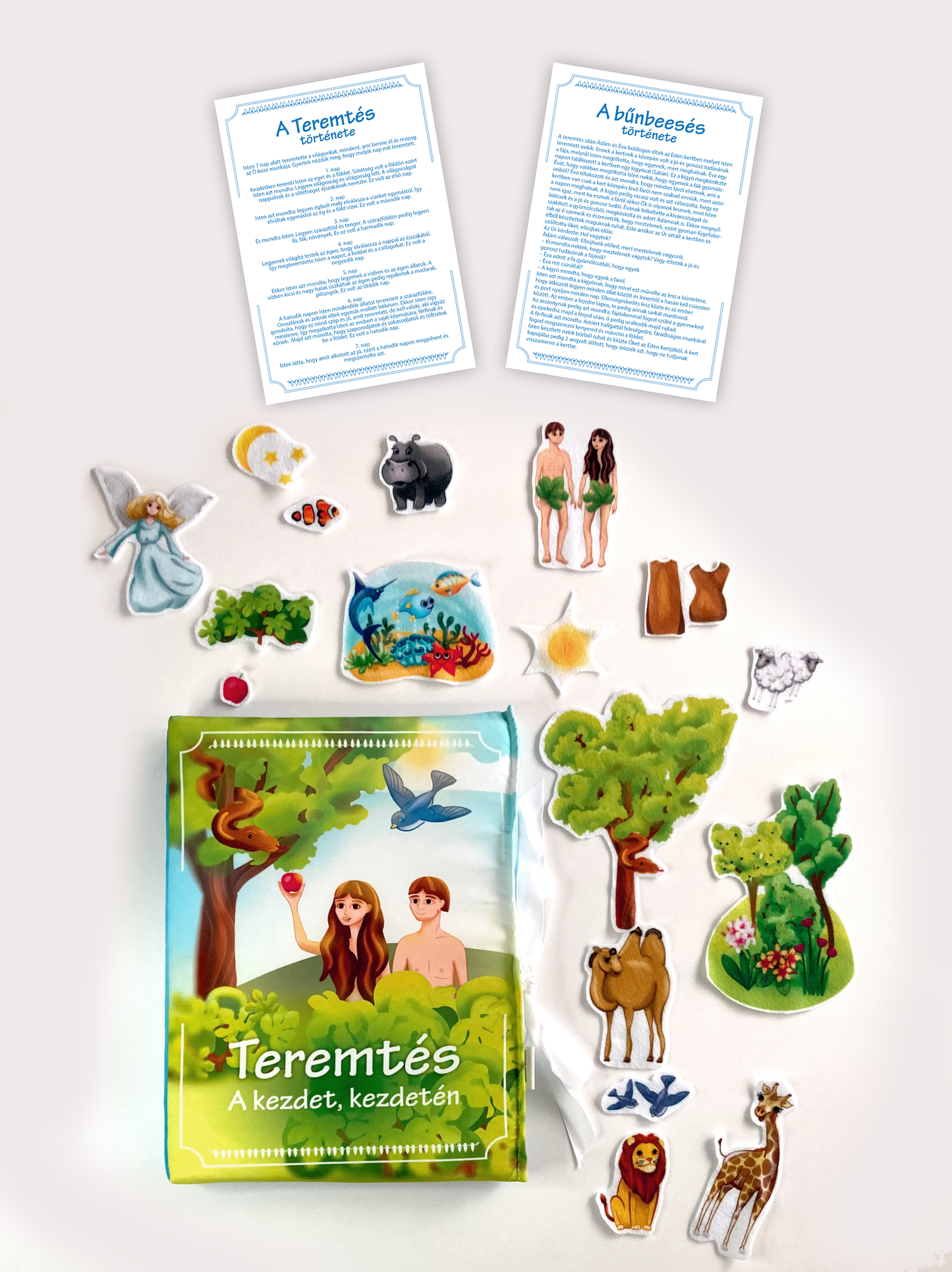 1. TEREMTÉS - Bibliai szerepjáték textil könyv