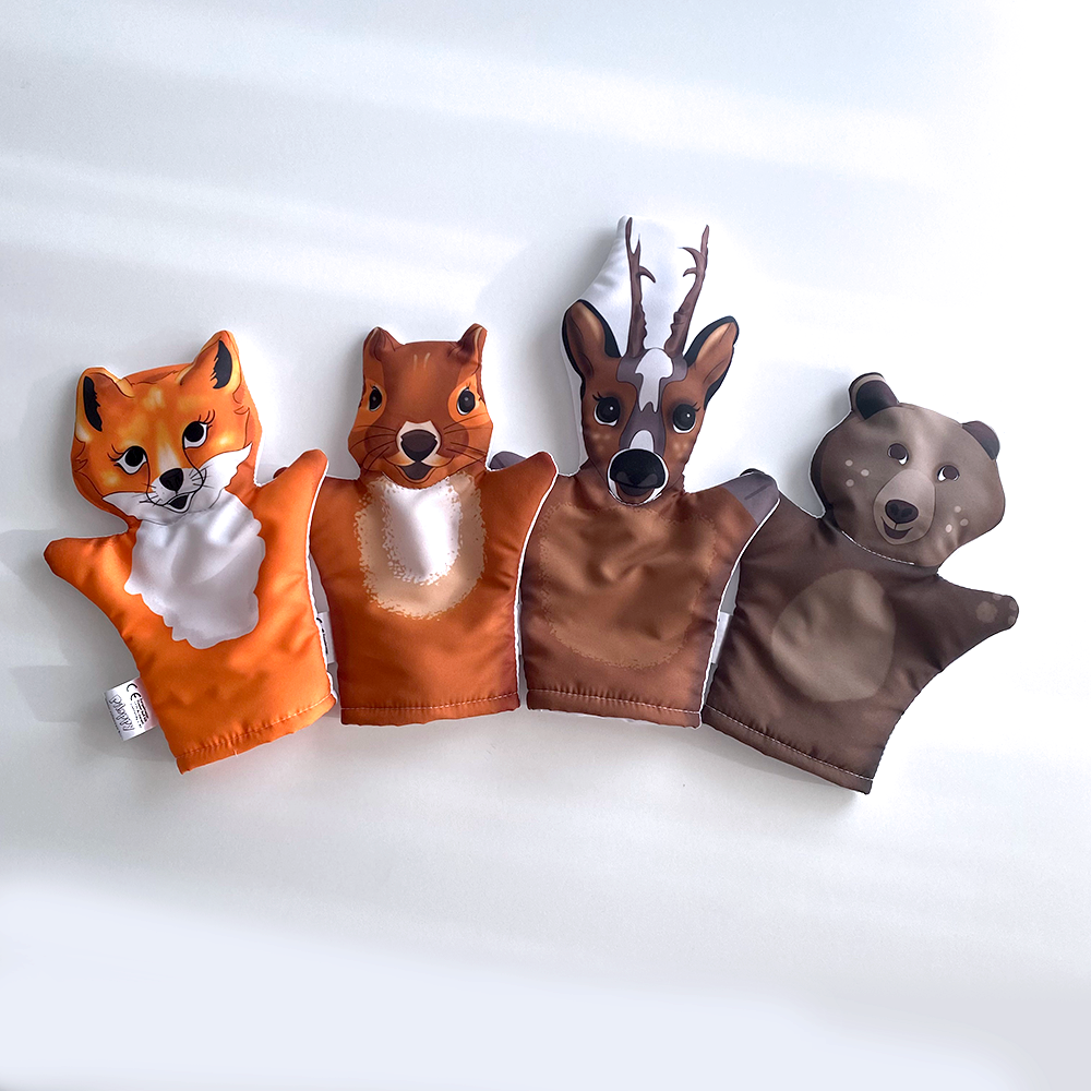 Erdei állatok báb csomag