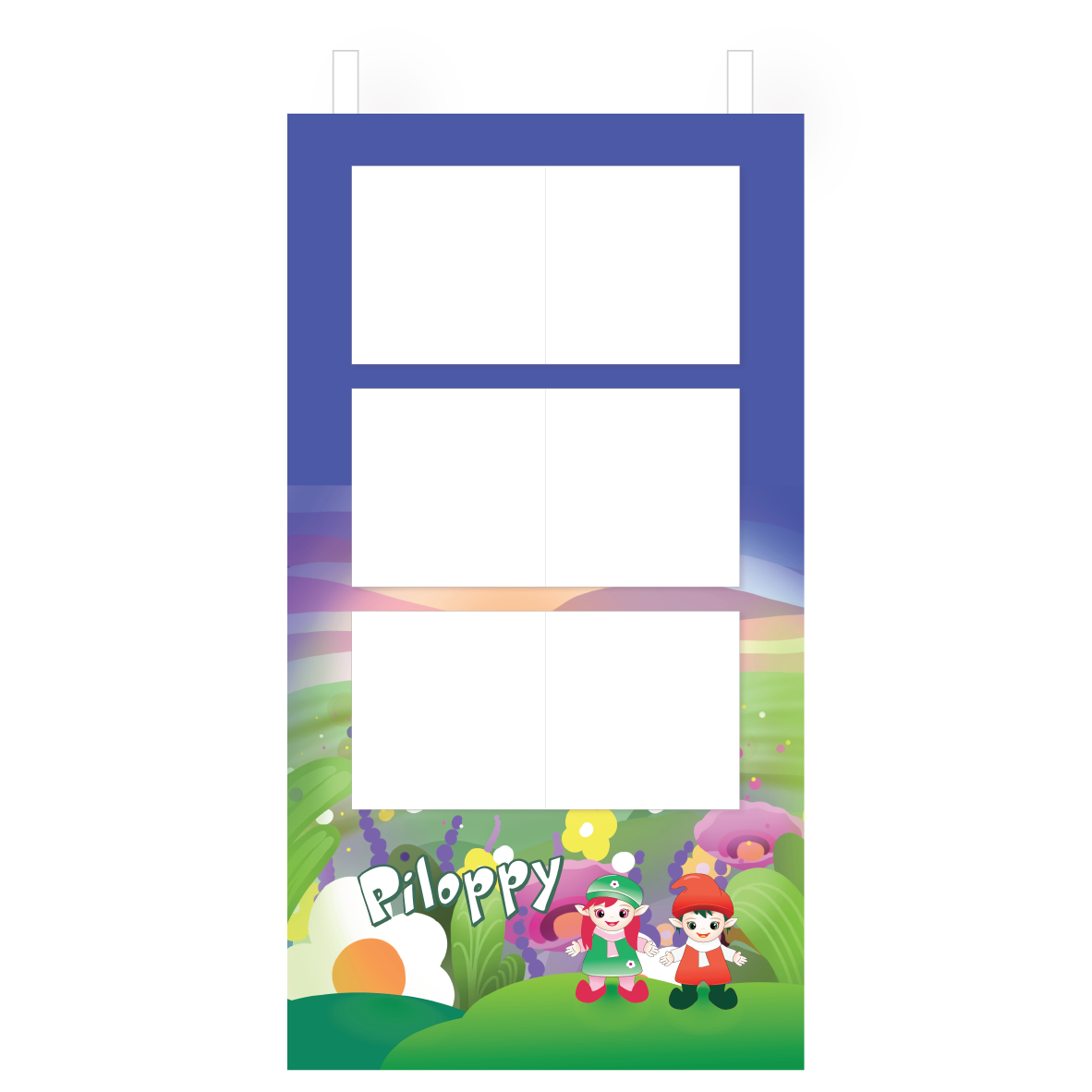 Piloppy textil báb és játéktartó