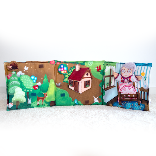 Piroska és farkas báb